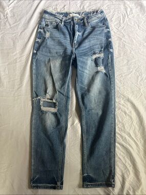 KanCan Light Blue Distressed Straight Jeans